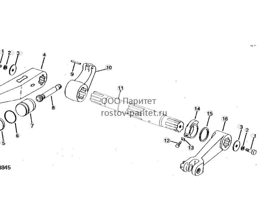 Rockshaft, Rockshaft Piston, And Lift Arms 